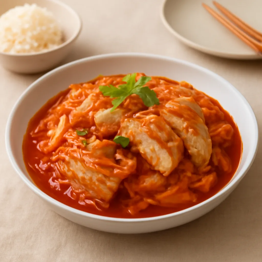 닭가슴살 김치 찜
