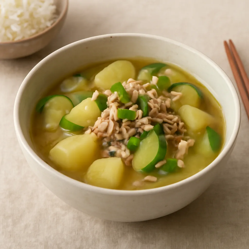 참치 감자 오이 스프