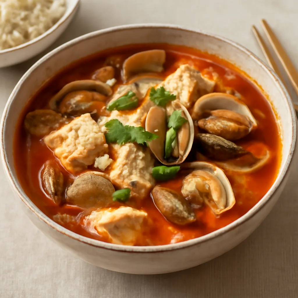 순두부 바지락 찌개