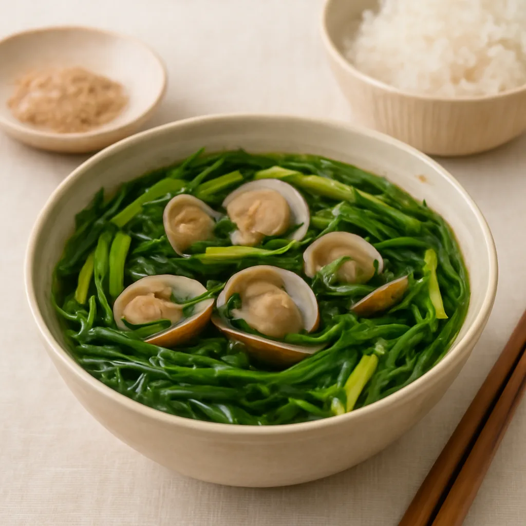 미나리 바지락국